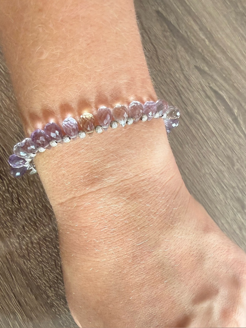 Delicate Lavender Crystal Bracelet - Women Jewelry with Ametrine